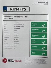 Citroen C3 Picasso 1.6 C3 Picasso VTR+ HDI 5dr