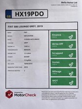Fiat 500 1.2 500 Lounge 3dr