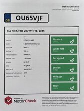 Kia Picanto 1.0 Picanto Vr7 5dr